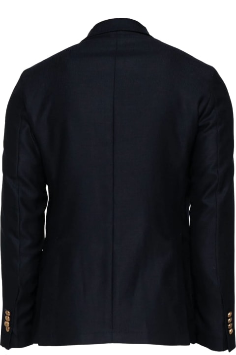 Tagliatore Coats & Jackets for Men Tagliatore Navy Blue Virgin Wool Blazer