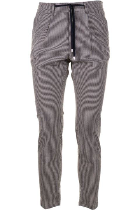 Striped Trousers With Lace