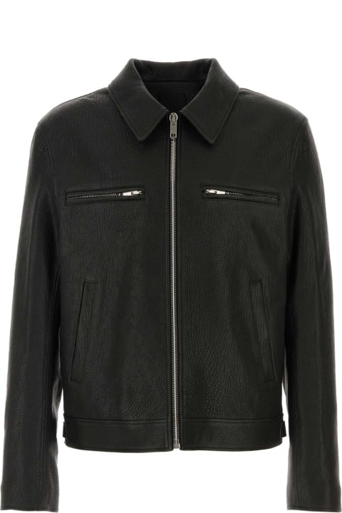 Givenchy معاطف وجواكت لـ القسم الرجالي Givenchy Black Leather Jacket