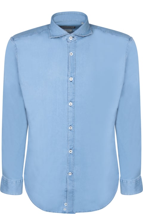 Canali Shirts for Men Canali Denim Blue Shirt