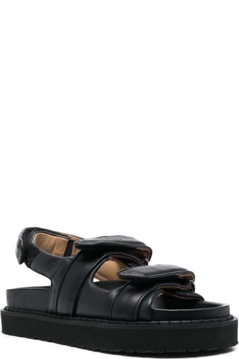 Isabel Marant for Women Isabel Marant Black Touch-strap Platform Sandals In Leather Woman
