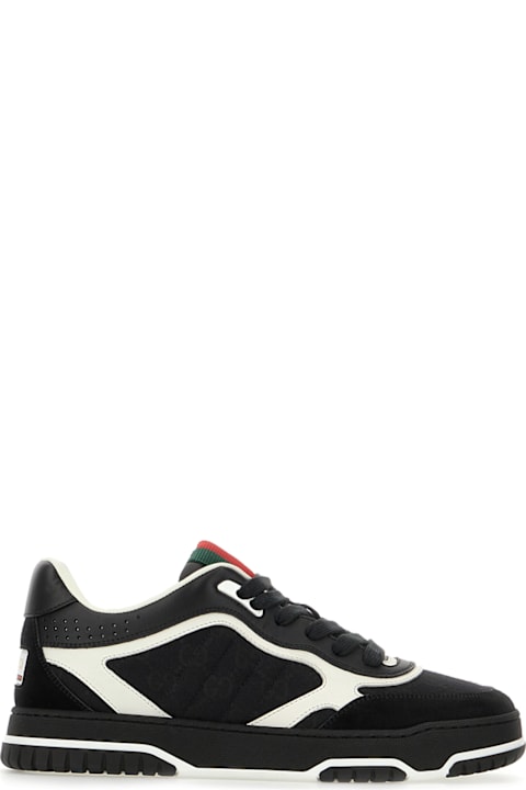 Fashion for Women Gucci Two-tone Suede And Fabric Re-web Sneakers