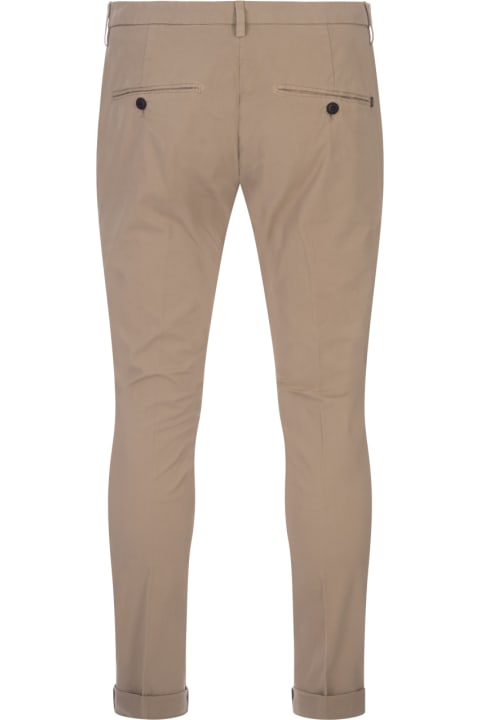 Fashion for Men Dondup Gaubert Slim Trousers In Hazelnut Light Gabardine