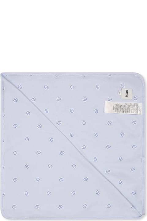 ベビーガールズのセール Hugo Boss Light Blue Blancket For Baby Boy