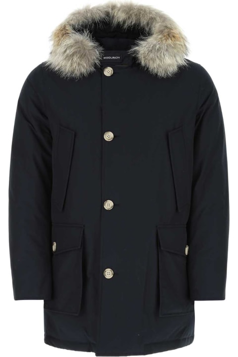 Woolrich Coats & Jackets for Men Woolrich Midnight Blue Cotton Blend Down Jacket