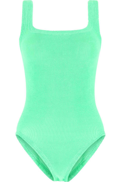 Swimwear for Women Hunza G Fluo Green Stretch Nylon Swimsuit