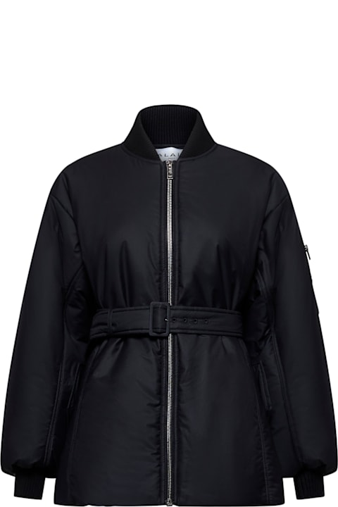 Homeware Alaia Black Technical Twill Belted Bomber Jacket