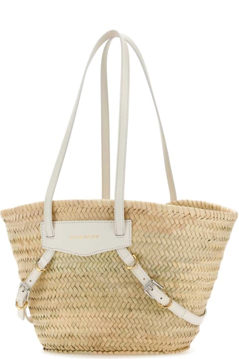 Givenchy for Women Givenchy Straw Small Voyou Basket Shopping Bag