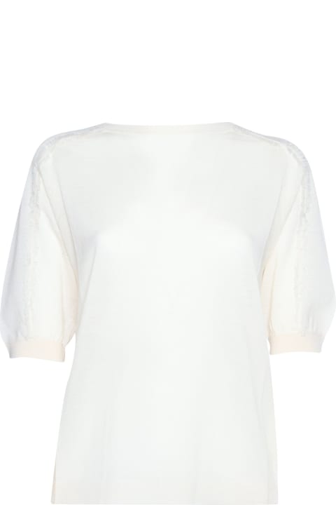 Fashion for Women Ballantyne White Short Sleeved Sweater