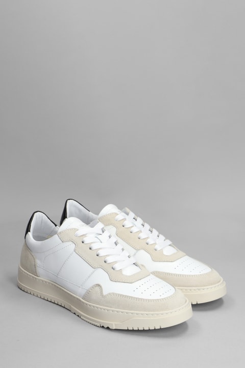 Edition 8 Sneakers In White Suede And Leather