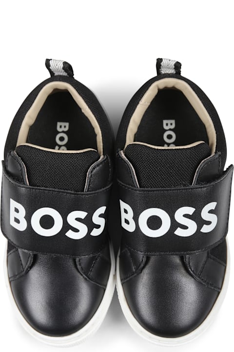 Homeware Hugo Boss Black Sneakers For Boy With Logo
