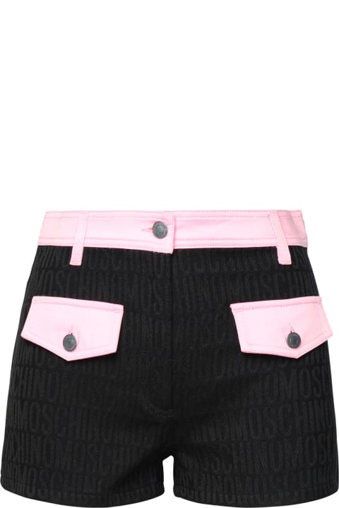 Moschino Women Moschino Black Cotton Blend Shorts