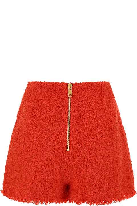 Pants & Shorts for Women Balmain 2 Pkts Btn Escargot Belted Tweed Shorts