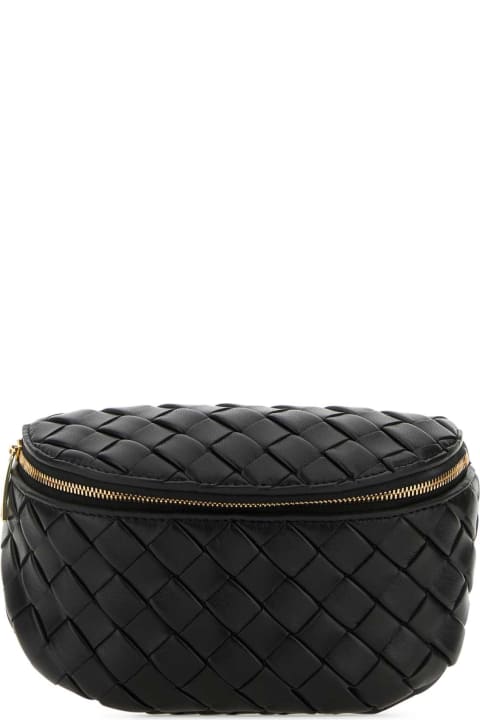 Bottega Veneta Clutches for Women Bottega Veneta Black Leather Mini Padded Belt Bag