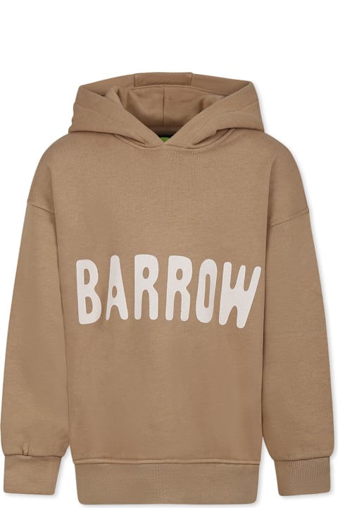 Sale for Kids Barrow Beige Sweatshirt For Kids With Smiley