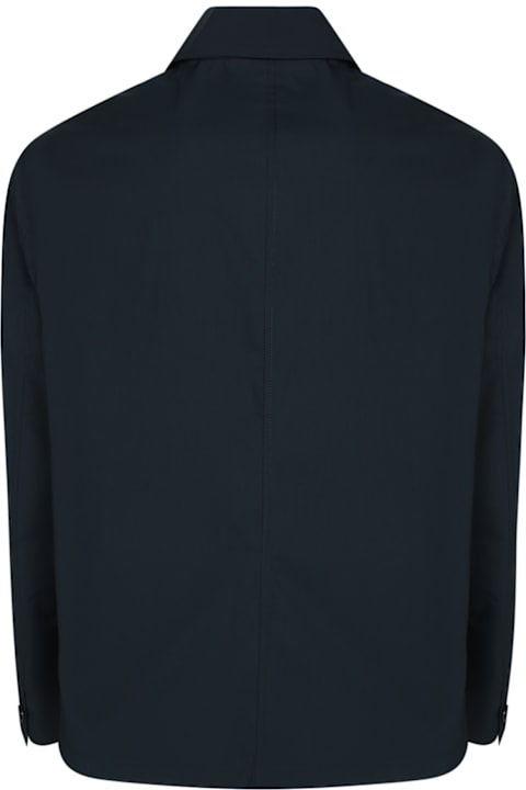 Incotex قمصان لـ القسم الرجالي Incotex Blue Stretch Pocket Overshirt