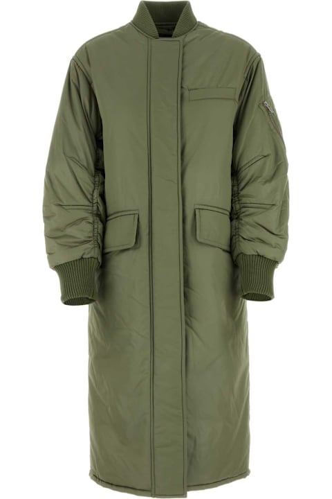 STAND STUDIO Coats & Jackets for Women STAND STUDIO Olive Green Nylon Abbie Padded Jacket