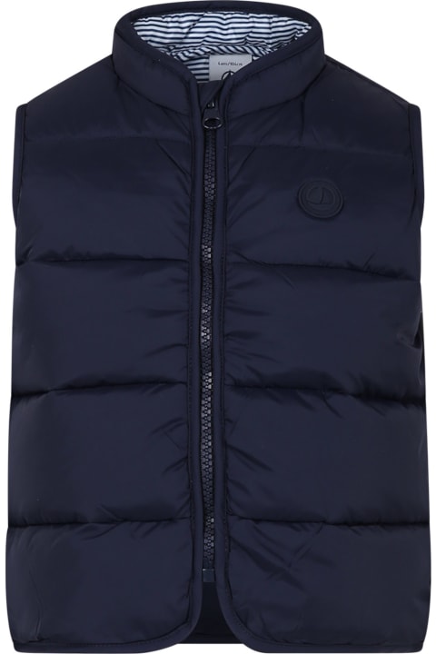 Petit Bateau Coats & Jackets for Boys Petit Bateau Blue Vest For Boy