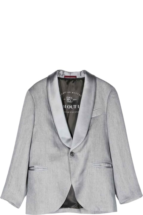 Brunello Cucinelli Coats & Jackets for Boys Brunello Cucinelli Gray Blazer Boy