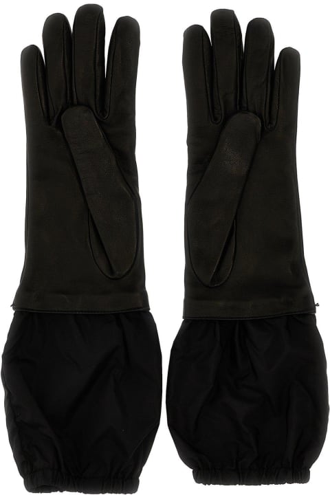 Prada Gloves for Women Prada Enamel-logo Panelled Gloves