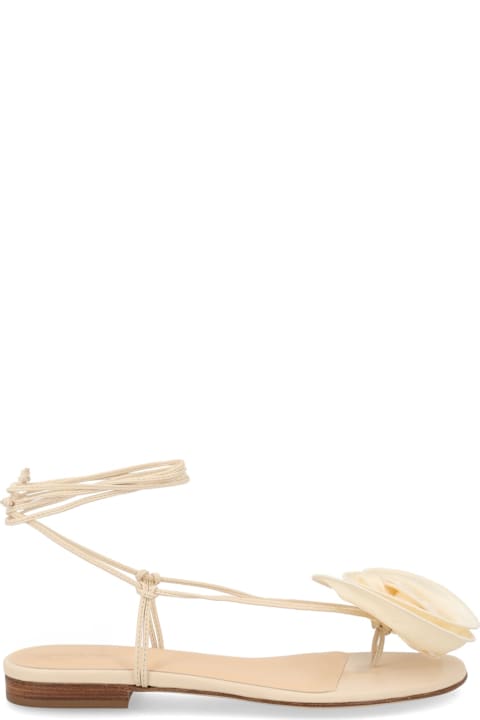 Magda Butrym Sandal With Silk Flower