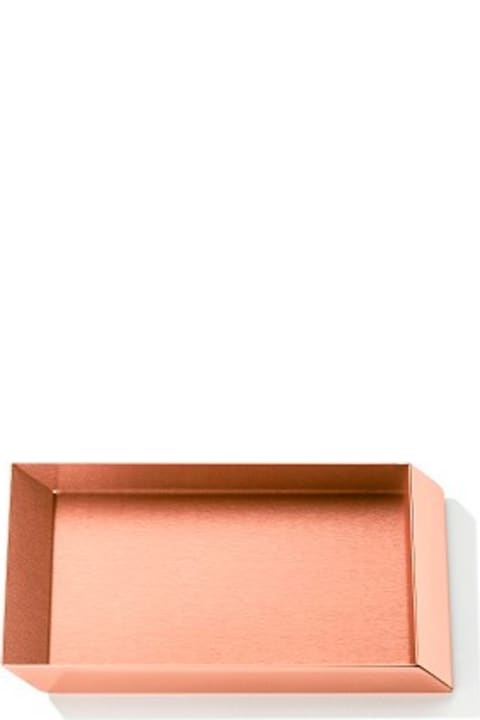 Home Décor Ghidini 1961 Axonometry - Rectangular Small Tray Rose Gold