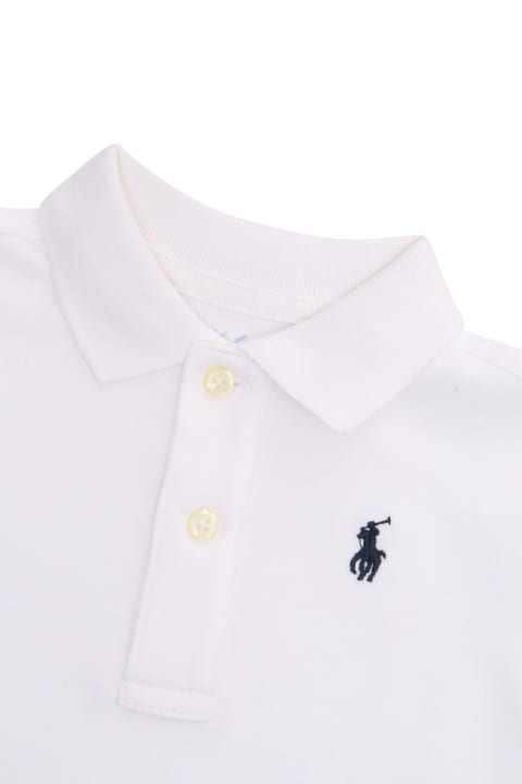 キッズ新着アイテム Polo Ralph Lauren White Polo With Logo