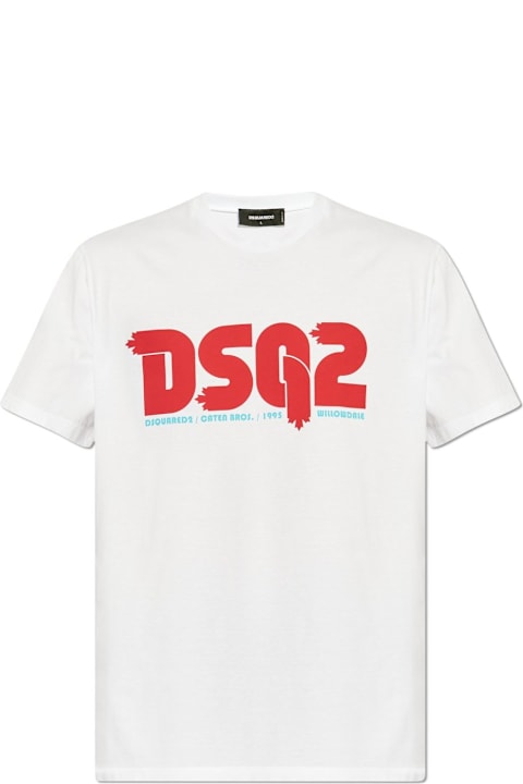 Dsquared2 Topwear for Men Dsquared2 Logo Printed Crewneck T-shirt