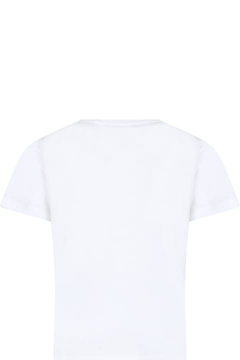 Balmain T-Shirts & Polo Shirts for Women Balmain White T-shirt For Boy With Logo