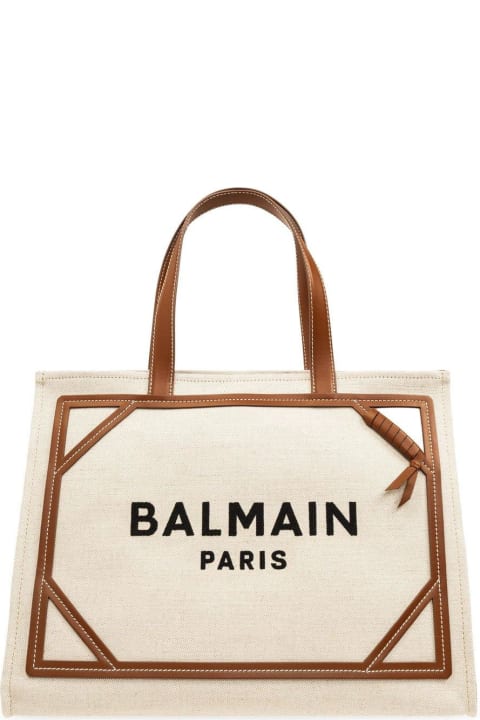 ウィメンズ Balmainのトートバッグ Balmain B-army Logo-embroidered Top Handle Bag