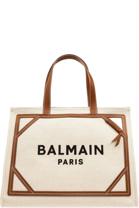 Homeware Balmain B-army Logo-embroidered Top Handle Bag