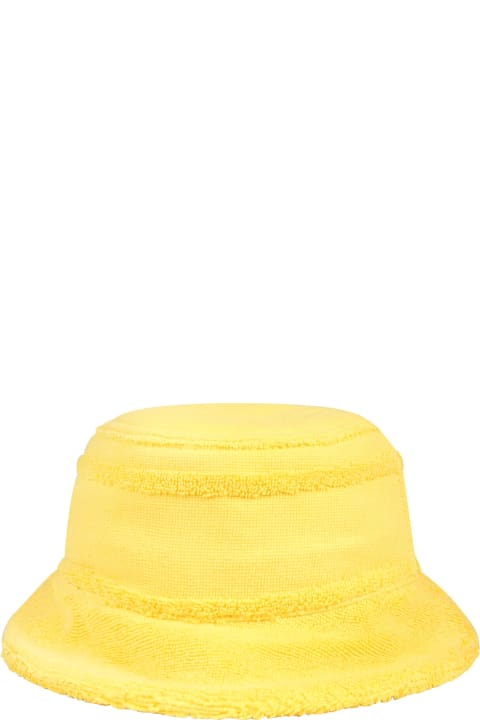 Fendiのボーイズ Fendi Yellow Cloche For Kids With Fendi Logo
