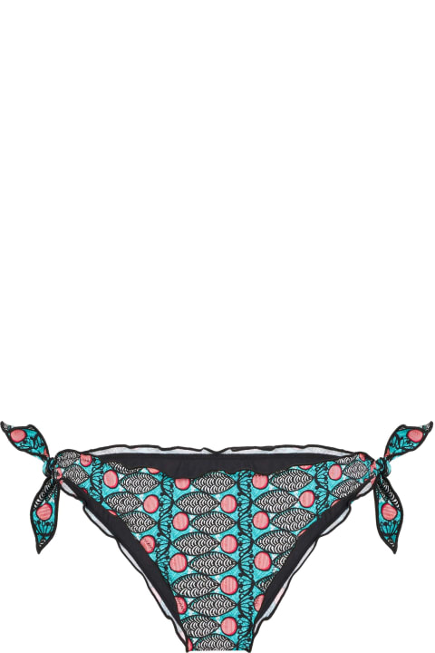 ウィメンズ新着アイテム MC2 Saint Barth Woman Ruffled Swim Briefs With Print