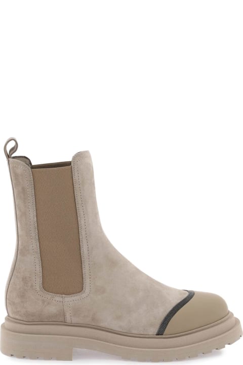 Boots for Women Brunello Cucinelli Suede Chelsea Boot
