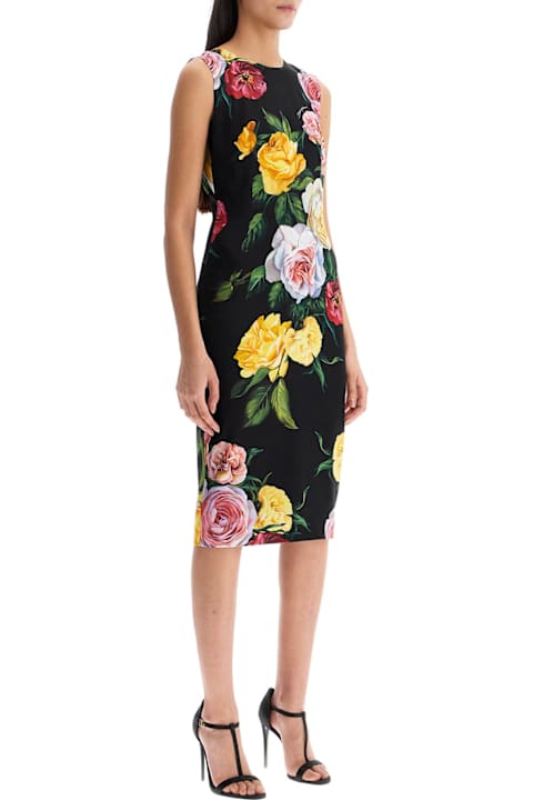 Fashion for Women Dolce & Gabbana Floral Printed Cady Calf-length Dress