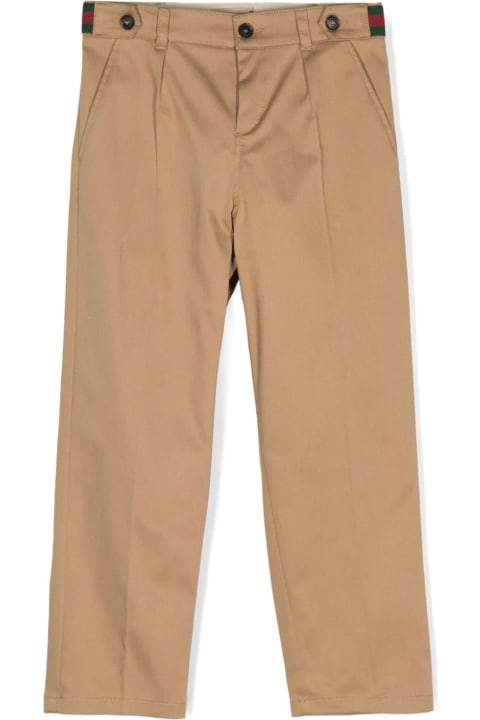 Bottoms for Girls Gucci Gucci Kids Trousers Beige