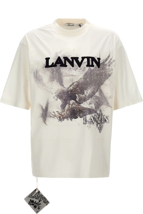 Clothing for Men Lanvin Logo Print T-shirt