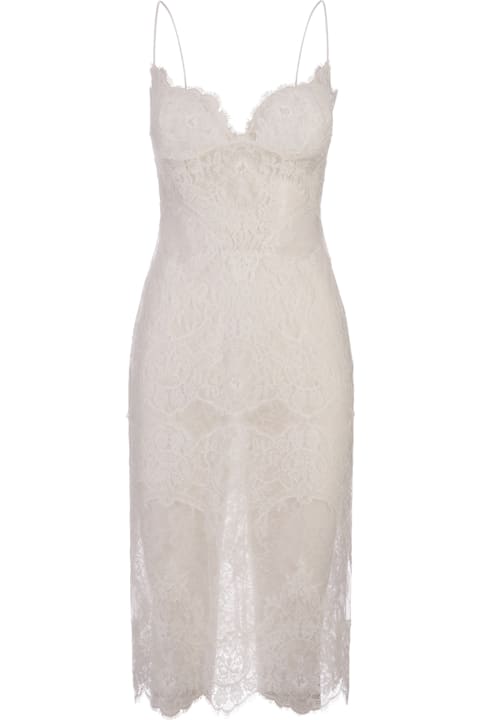 Jumpsuits for Women Ermanno Scervino All-over White Lace Lingerie Dress