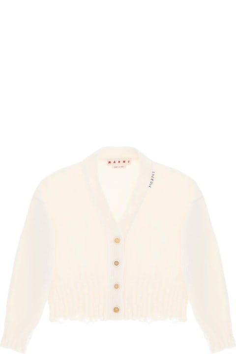 Sweaters for Women Marni Short Cardigan With White Cotton Wears