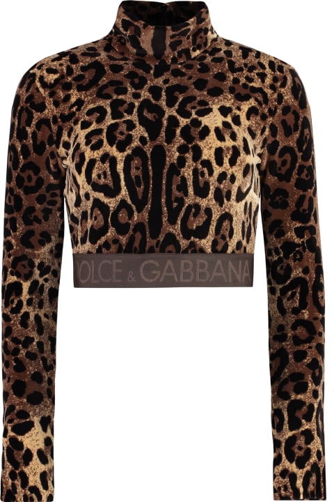 Dolce & Gabbana Topwear for Women Dolce & Gabbana Long Sleeve Crop Top