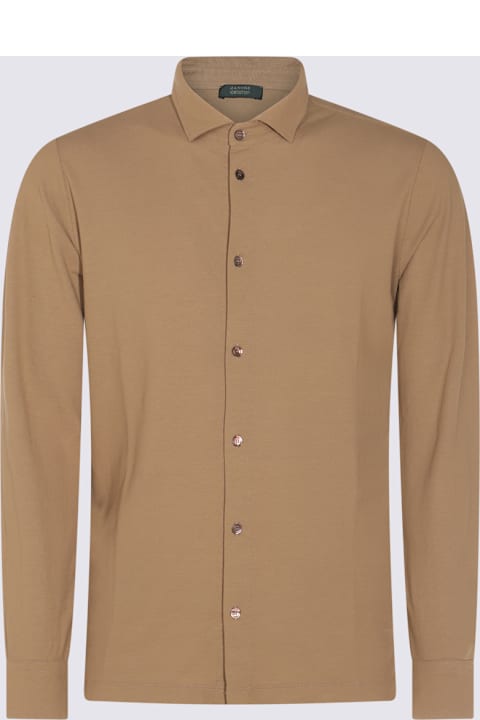 Zanone Clothing for Men Zanone Beige Cotton Shirt