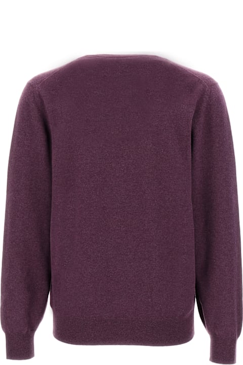 Fashion for Men Brunello Cucinelli Plum Cashmere Sweater