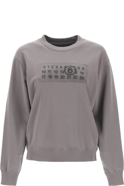 MM6 Maison Margiela Fleeces & Tracksuits for Women MM6 Maison Margiela Sweatshirt With Numeric Logo Print