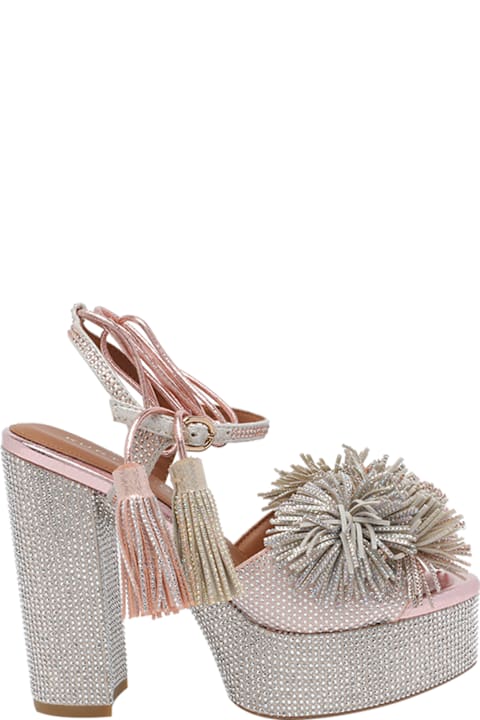 Kurt Geiger Pom Pom Tie Platform-metal Comb-suede-844