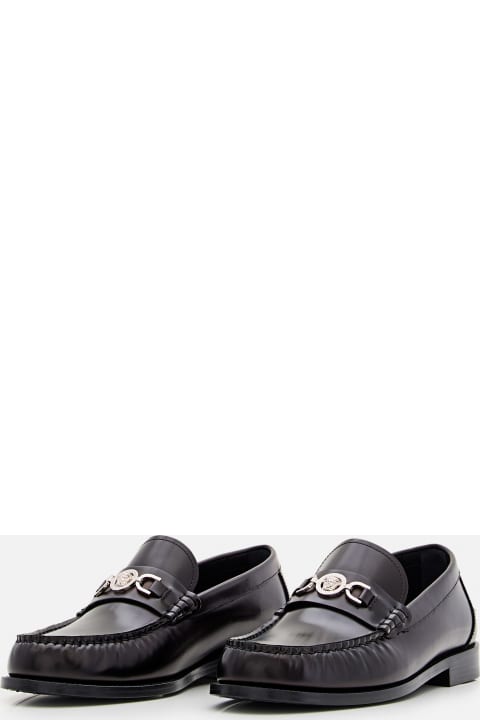 Loafers & Boat Shoes for Men Versace Calf Leather Loafer