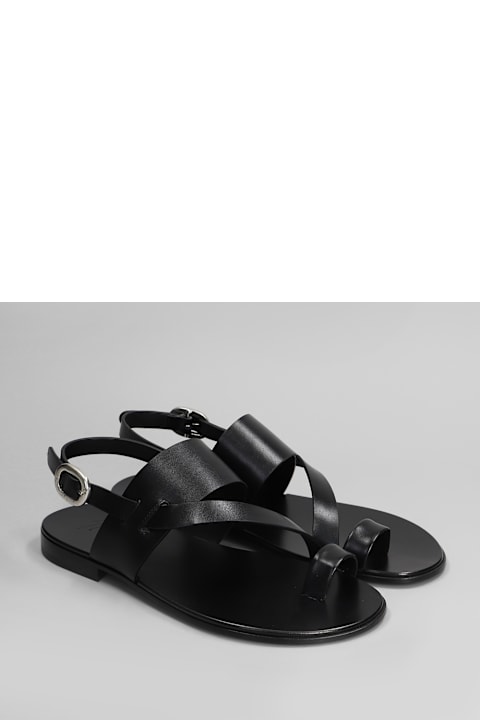 Giuseppe Zanotti for Men Giuseppe Zanotti Sandals In Black Leather