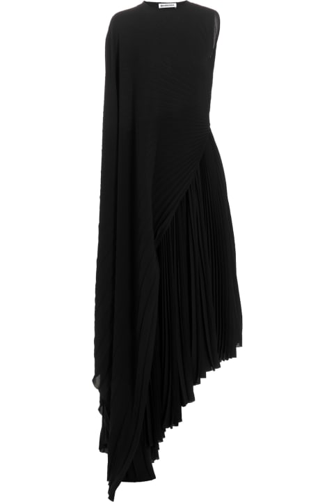 Balenciaga for Women Balenciaga Asymmetrical Pleated Dress