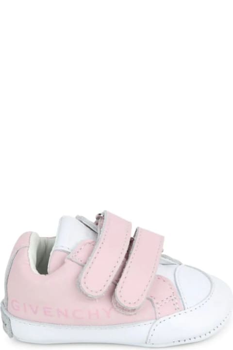 Sale for Baby Boys Givenchy Pink And White Sneakers With Logo