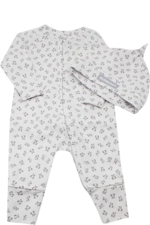 Burberry for Baby Girls Burberry Complete Gift Set Consisting Of Onesie + Cotton Cap With Thomas Teddy Bear Print