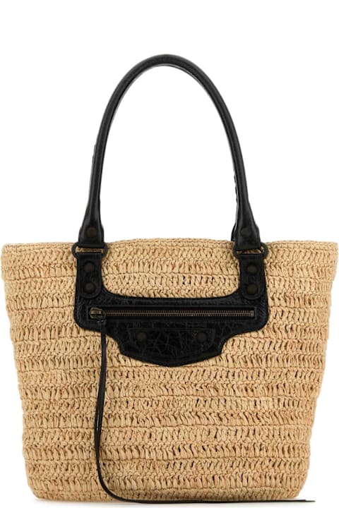 Balenciaga for Kids Balenciaga Raffia Small Le City Bucket Bag